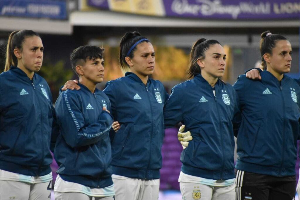 Plantel de la Selección Argentina de Fútbol Femenino en la previa contra Canadá - Copa SheBelieves